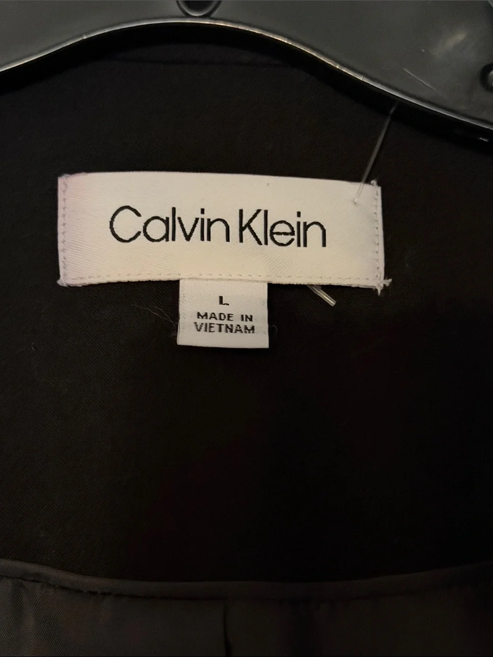 NWT Calvin Klein Black Women's Open-Front Blazer, Size L